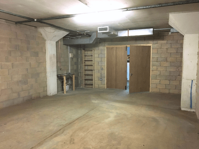 Empty storage and workshop space